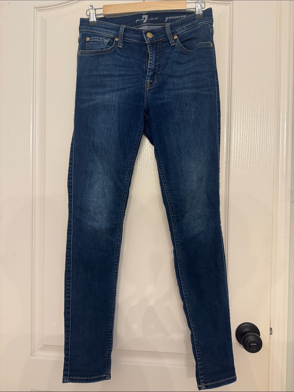 7 For All Mankind Indigo Skinny Jeans - Women's Stretch Denim